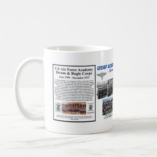 USAF Academy Drum & Bugle Corps Koffie Mok (Links)