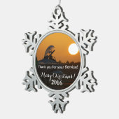 USAF-servicebureau Tin Sneeuwvlok Ornament (Rechts)