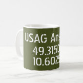 USAG Ansbach Latitude Longitude Koffiemok (Voorkant links)