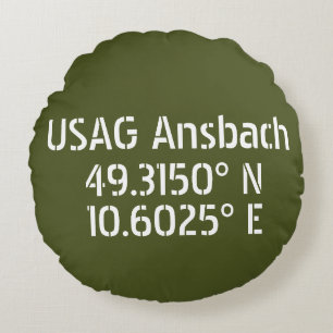 USAG Ansbach Latitude Longitude  Rond Kussen
