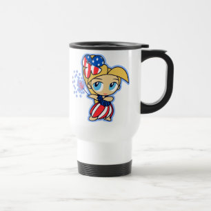 USAHula-blond, USAHulaBFirecracker Hula Girl Mugs