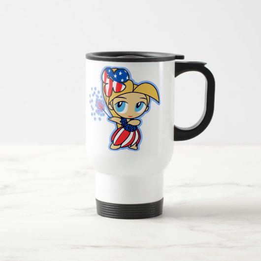 USAHula-blond, USAHulaBFirecracker Hula Girl Mugs (Droite)
