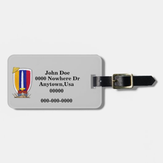 USARV Vietnam War Patch Bagagelabel (Voorkant horizontaal)