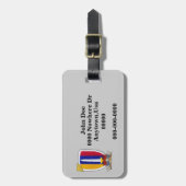 USARV Vietnam War Patch Bagagelabel (Voorkant verticaal)