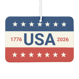 USA's 250e verjaardag 1776 2026 Rood Wit Blauw Luchtverfrisser