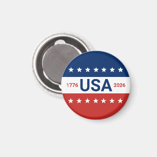 USA's 250e verjaardag 1776 2026 Rood Wit Blauw Magneet