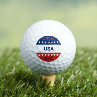 USA's 250th Anniversary 1776 2026 Red White Blue Golfballen