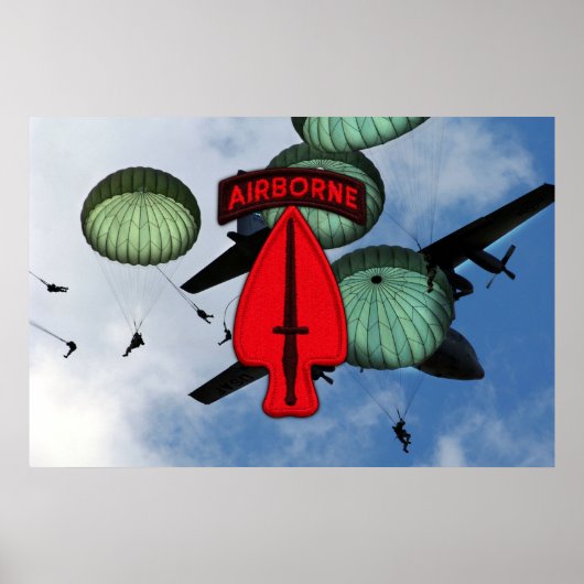 USASOC Special Ops Veterans Patch Poster (Voorkant)