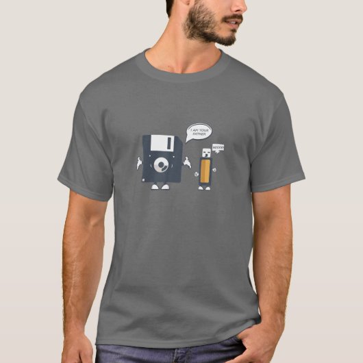 USB-diskettestation Ik ben uw vader T |Funny Nerd  T-shirt (Voorkant)