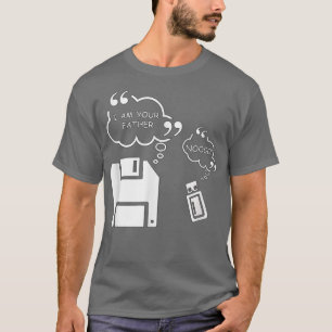USB-diskettestation Ik ben uw vaders computer Tech T-shirt