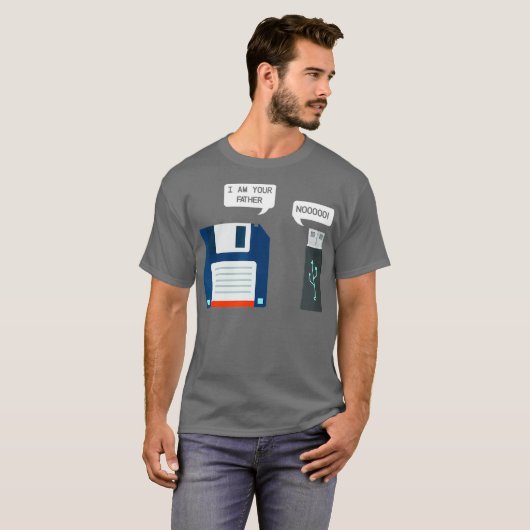 USB Flash-diskettestation USB Im uw vader T-shirt (Voorkant volledig)