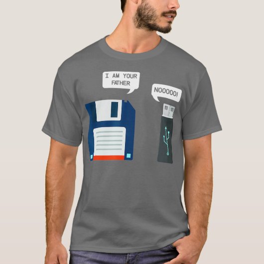 USB Flash-diskettestation USB Im uw vader T-shirt (Voorkant)