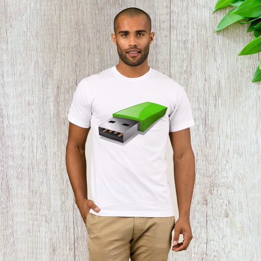 USb Flash Drive Mannen T-shirt