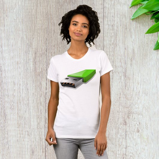 USB Flash Drive Vrouwen T-shirt