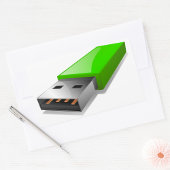 USB-flashstation-Stickers Rechthoekige Sticker