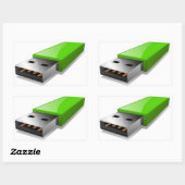 USB-flashstation-Stickers Rechthoekige Sticker (Vel)