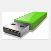 USB-flashstation-Stickers Rechthoekige Sticker (Voorkant)