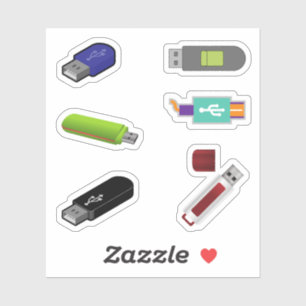 USB-flashstation-Stickers Sticker