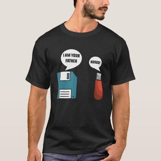 USB Ik ben je vader Funny Computer Geek Nerd Idee T-shirt (Voorkant)