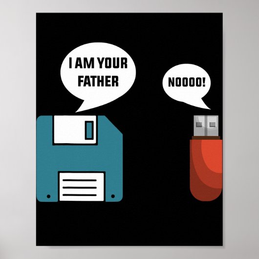 USB Ik ben je vader Funny Computer Geek Nerd Poster (Voorkant)