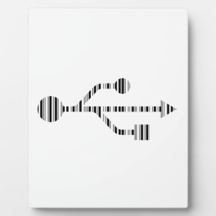 USB LOGO BAR CODE Computer Barcode Patroon Ontwerp Fotoplaat