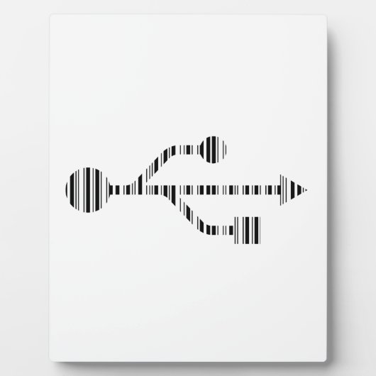 USB LOGO BAR CODE Computer Barcode Patroon Ontwerp Fotoplaat (Voorkant)