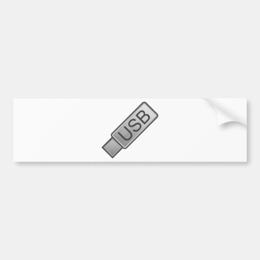 USB-stick Bumpersticker (Voorkant)