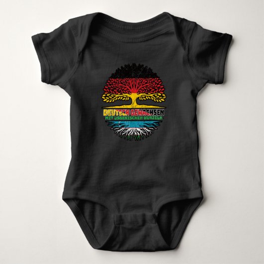 Usbekisch Deutsch Deutschland Baum Romper (Voorkant)