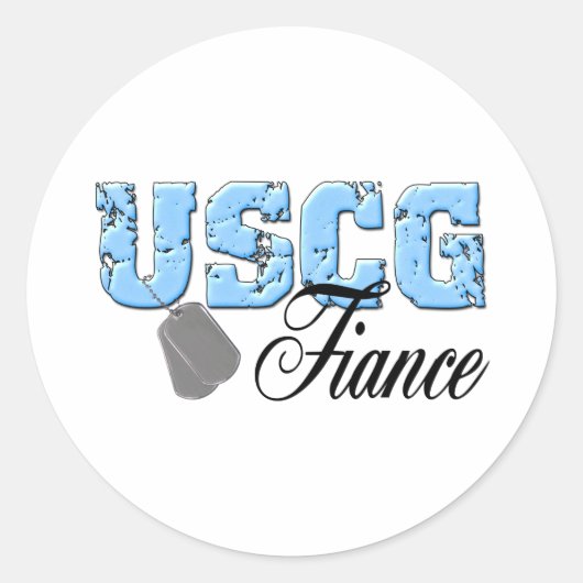 USCG99FIANCE2 RONDE STICKER (Voorkant)