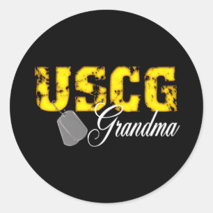 USCG99Grandmablk Ronde Sticker