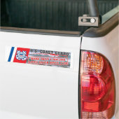 USCG 1 miljoen levens gered Bumpersticker (Op Truck)