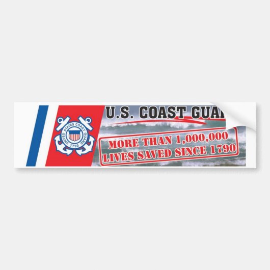 USCG 1 miljoen levens gered Bumpersticker (Voorkant)