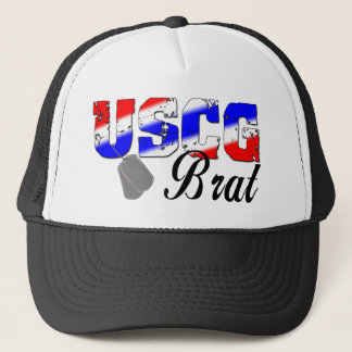 USCG Brat - rood, wit en blauw Trucker Pet