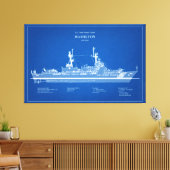 USCG Cutter Hamilton whec-715 - ABD Canvas Afdruk (Insitu (Woonkamer))