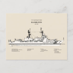 USCG Cutter Hamilton whec-715 - SBD Briefkaart