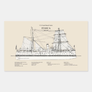 USCG Cutter Itasca - SBD Rechthoekige Sticker