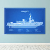 USCG Cutter Polar Zee WABB-11 - ABD Canvas Afdruk (Insitu (Houten vloer))