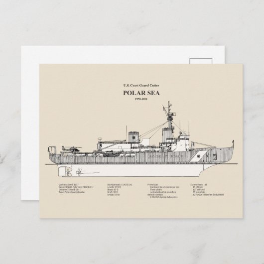 USCG Cutter Polar Zee Wagb-11 - SBD Briefkaart (Voorkant / Achterkant)
