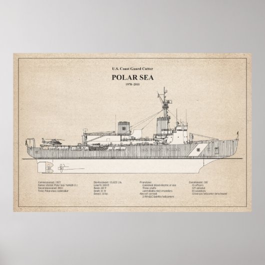 USCG Cutter Polar Zee Wagb-11 - SBD Poster (Voorkant)