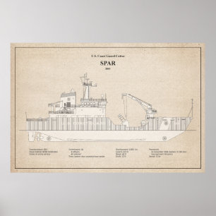 USCG Cutter Spar WLB-206 - SBD Poster