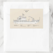 USCG Cutter Spar WLB-206 - SBD Rechthoekige Sticker (Tas)