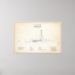 USCG Cutter Spencer wpg-36 - SBD Canvas Afdruk