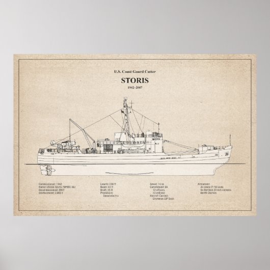 USCG Cutter Storis wmec-38 - SBD Poster (Voorkant)