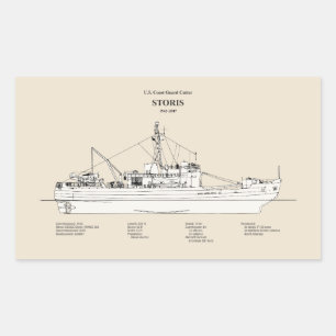 USCG Cutter Storis wmec-38 - SBD Rechthoekige Sticker