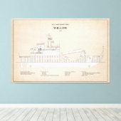 USCG Cutter Willow WLB-202 - SBD Canvas Afdruk (Insitu (Houten vloer))