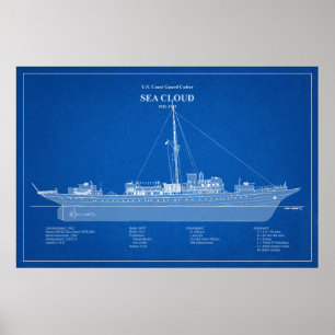 USCG Cutter Zee Cloud wpg-284 - ABD Poster