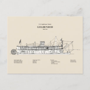 USCG Lighthouse Tender Goldenrod - SBD Briefkaart