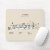 USCG Lighthouse Tender Goldenrod - SBD Muismat (Met muis)