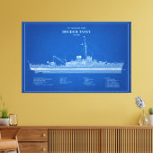 USCG Roger B. Taney whec-37 - ABD Canvas Afdruk (Insitu (Woonkamer))