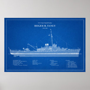 USCG Roger B. Taney whec-37 - ABD Poster
